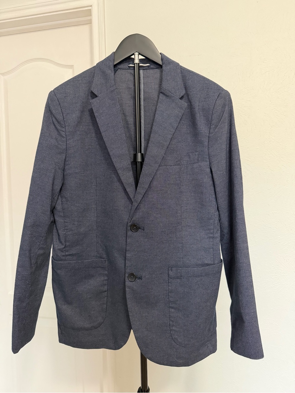 Old Navy Men's Dark Blue Casual Two-Button Blazer